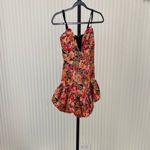 For love & Lemons Ruffle Hem Dress bubble bottom